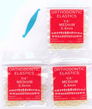 1/4" inch Orthodontic Elastic Rubber Bands 300 Pack Natural Medium Force 3.5 oz for Making Bows, Dreadlocks, Dreads, Doll Hair, Braids, Horse Mane Tail, Tooth Gap + Free Elastic Placer by Cayenas Cayenas Corporation