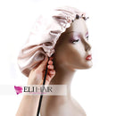 ELIHAIR Stain Bonnet Silky Sleep Cap Adjustable Satin Cap for Night Sleeping Hair Bonnet Reversible Double Layer Champagne/Grey ELIHAIR