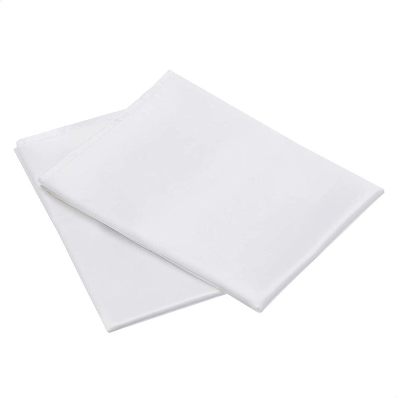 Amazon Basics Satin Pillowcases for Hair and Skin, Envelope Closure - White, Standard, Pack of 2 Amazon Basics Store