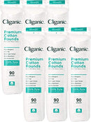 Cliganic Premium Cotton Rounds | Makeup Remover Pads, Hypoallergenic, Lint-Free | 100% Pure Cotton (540 Count) Cliganic