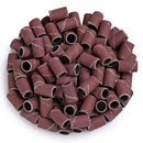 MelodySusie 100 Pcs Professional Sanding Bands Nail Manicure 180 Grit File Sand Piece Set For Nail Drill Bits MelodySusie