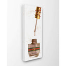 Stupell Industries Makeup Nail Polish Brush Brown Fashion, Design by Artist Ziwei Li Wall Art, 13 x 30, Canvas Stupell Industries