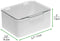 mDesign Plastic Stackable Bathroom Vanity Countertop Storage Cosmetic Organizer Box with Hinged Lid for Makeup, Beauty, Hair, Nail Supplies - 2 Pack - Light Gray/Clear mDesign Store