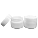 Beauticom 24 Pieces 7G/7ML (0.25oz) WHITE Sturdy Thick Double Wall Plastic Container Jar with Foam Lined Lid for Scrubs, Oils, Salves, Creams, Lotions - BPA Free (Quantity: 24 Pieces) Beauticom