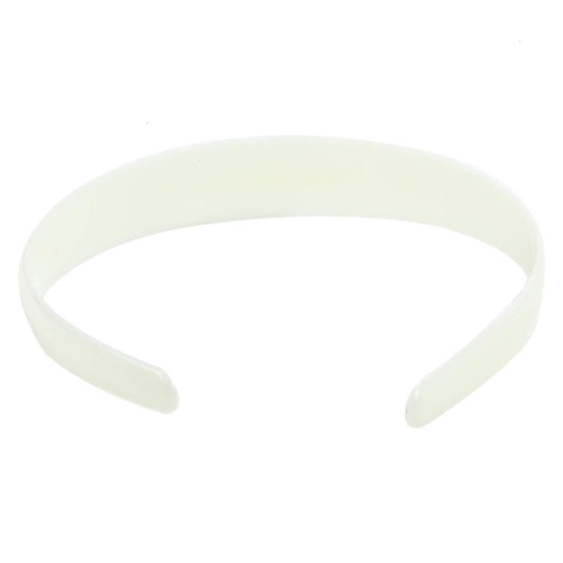 Timoo 20 Pcs Plastic Headbands, 1" Wide No Teeth Hair BandsAccessories for DIY & Craft - Perfect for Girls, Women (White) Timoo