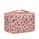 Travel Makeup Bag Large Cosmetic Bag Make up Case Organizer for Women and Girls (Small, Leopard) Narwey