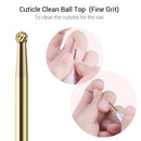 MelodySusie Nail Drill Bits Set, 7pcs Tungsten Carbide Nail Bits for Nail Drill E-file, 3/32 inch Bits Manicure Pedicure Remover Tools for Acrylic Gel Nails, Salon Home Nail Care Supplies, Gold MelodySusie