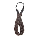 Braided Hair band Plaited Headband Elastic Stretch Wide Plaited Braids Braided Headband Synthetic Hairpiece Chunky Braided Headband Trendy Girls Women (Medium-five strands braided, dark brown) S-noilite Store