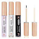 CMNRO Eyelash Glue Lash Glue Waterproof Lash Glue for False Lashes Super Strong Hold Eyelash Adhesive Latex-Free Safe on Skin Suitable for Sensitive Eyes 0.176oz (3pcs, Black+Clear+White) CMNRO
