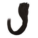 8 Inch Clip in Hair Extensions 100% Human Hair 45g Thin 8 Pcs 18 Clips Standard Weft Straight Clip on Hair for Women Beauty