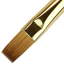 Fuji Kolinsky Sable Brush (Long Flat Shaped, Gold Handle) Fuji