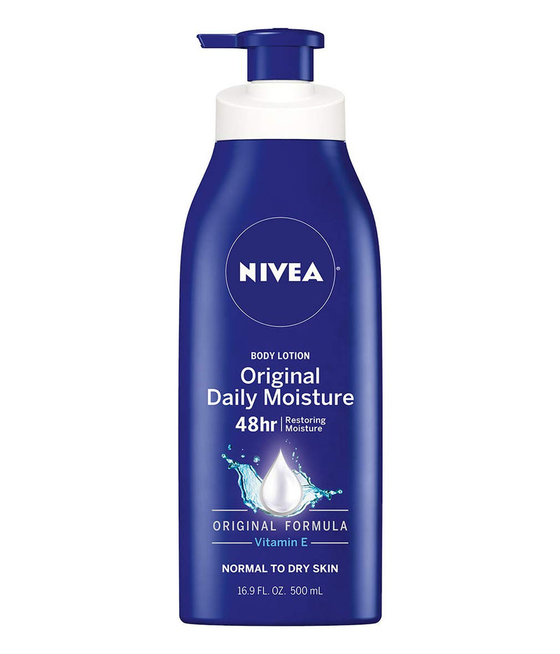 NIVEA Original Daily Moisture Body Lotion with Vitamin E, 16.9 Fl Oz Pump Bottle NIVEA
