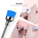 MelodySusie 10Pcs Diamond Nail Drill Bit Set, 3/32'' (2.35mm) Professional Cuticle Nail Drill Bits Kit for Acrylic Gel Nails, Efile Manicure Pedicure Shapen Remove Tools, Home Salon Use(Silver) MelodySusie