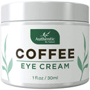 Caffeine Eye Cream For Anti Aging, Dark Circles, Bags, Puffiness. Great Under Eye Skin + Face Tightening, Eye Lift Treatment For Women, Men. Coffee, Avocado Oil, Algae, Jojoba, Vitamin C, Peptides Authentic By Nature Store