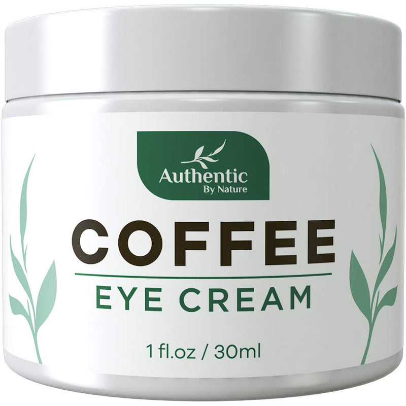 Caffeine Eye Cream For Anti Aging, Dark Circles, Bags, Puffiness. Great Under Eye Skin + Face Tightening, Eye Lift Treatment For Women, Men. Coffee, Avocado Oil, Algae, Jojoba, Vitamin C, Peptides Authentic By Nature Store