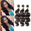 20 Inch Human Hair Weft Sew In Natural Black Brazilian Hair 3 Bundles Long Body Wave Unprocessed Hair Weave Extensions for Women 20"x3