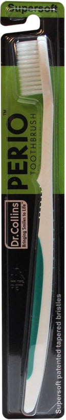 Dr. Collins Perio Toothbrush, (colors vary), 1 Count Dr. Collins