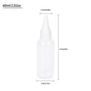 Trendbox 2oz Clear Plastic Bottles Applicator with Twist Top Cap BPA-Free For Hair Oils and Liquids 48 Pack with 48pcs Labels TRENDBOX