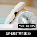 Gorilla Grip Comfort Slip Resistant Large Thick Soft Waterproof Relaxing Spa Bath Pillow, Fits Curved or Straight Back Tubs, Cushion Support Head and Neck in Tub, Bathtub Accessory, 3 Panel, White Gorilla Grip