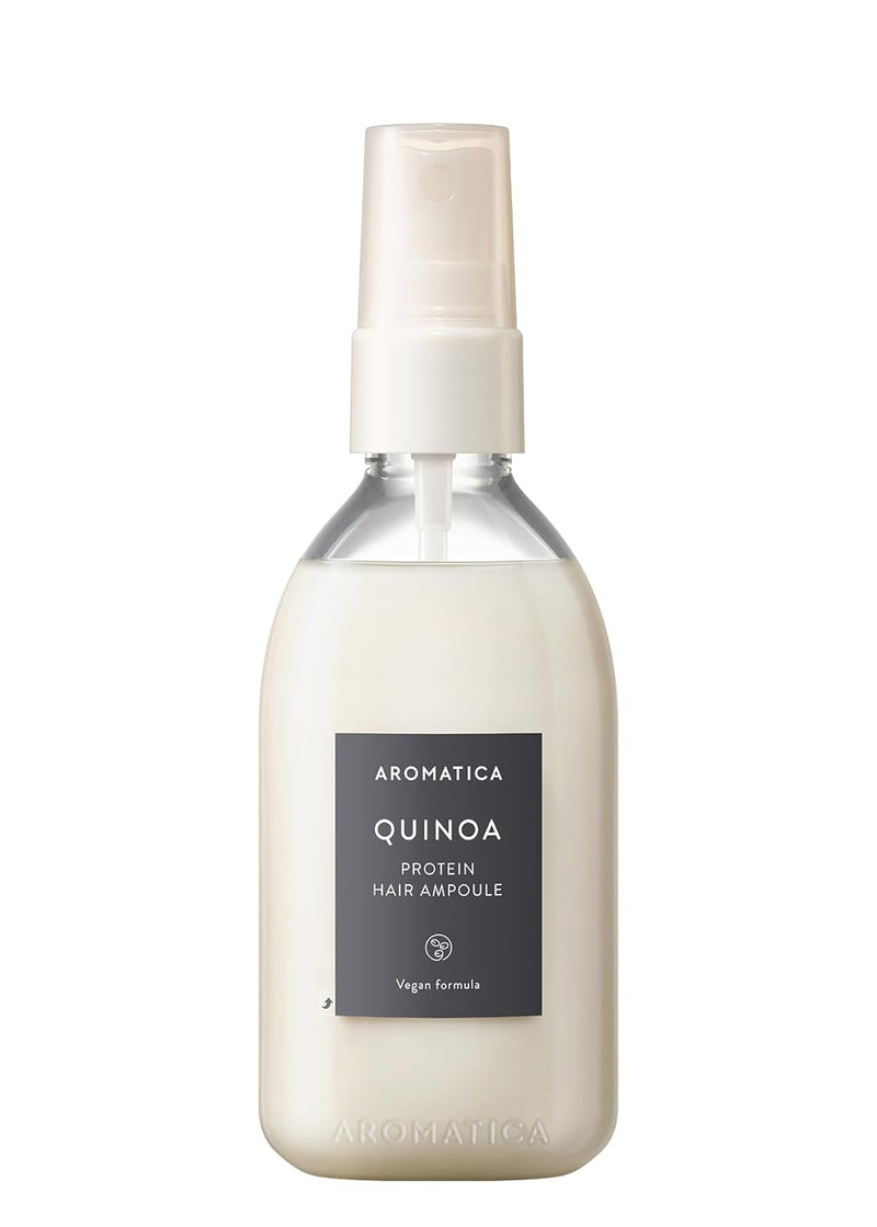 AROMATICA Quinoa Protein Hair Ampoule 3.38 fl. Oz - Vegan Protein Hair Serum for Silky Hair | Nourishing Dry, Damaged Hair | Silicone Free Infinity Warehouse