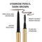 Eyebrow Definer Pencil | Fill in Draw Fine Lines and add volume to your Brows | Long Lasting and Waterproof | Precision Smart Double Ended Design | Mela Beauty Studio Professional Makeup (Dark Brown) Melanie Jovanovic Store