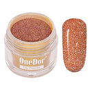 OneDor Nail Dip Dipping Powder – Acrylic Color Pigment Powders Pro Collection System, 1 Oz. (10 - Rose Gold Glitter) Onedor