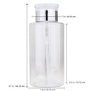 PANA Brand Liquid Push Down Pump Dispenser Empty Bottle with Flip Top Cap (10 Ounce - 1 Bottle, Silver) PANA