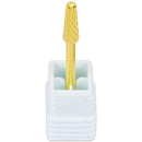 USA PANA Professional 3/32" Shank Size - Cone Shape Carbide Bit - Nail Drill Bit for Manicure Pedicure Tools Dremel Machine - Gold, Silver (Coarse, Gold) PANA