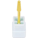 USA PANA Professional 3/32" Shank Size - Cone Shape Carbide Bit - Nail Drill Bit for Manicure Pedicure Tools Dremel Machine - Gold, Silver (Coarse, Gold) PANA