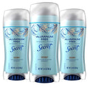 Secret Aluminum Free Deodorant for Women, Coconut Scent, Invisible Solid, 2.4 Oz (Pack of 3) Secret