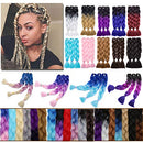 Jumbo Braiding Hair Ombre 24 inch Jumbo Braid Hair Extensions Rainbow Jumbo Box Braids Crochet Hair Long for Women Kids DIY High Temperature Synthetic Fiber 4 Tones Orange+ Yellow+ Blue+ Red 3 Bundles Benehair