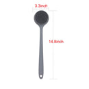 DNC Soft Silicone Back Scrubber Shower Bath Body Brush with Long Handle, BPA-Free, Hypoallergenic, Eco-Friendly (Gray) DNC Store