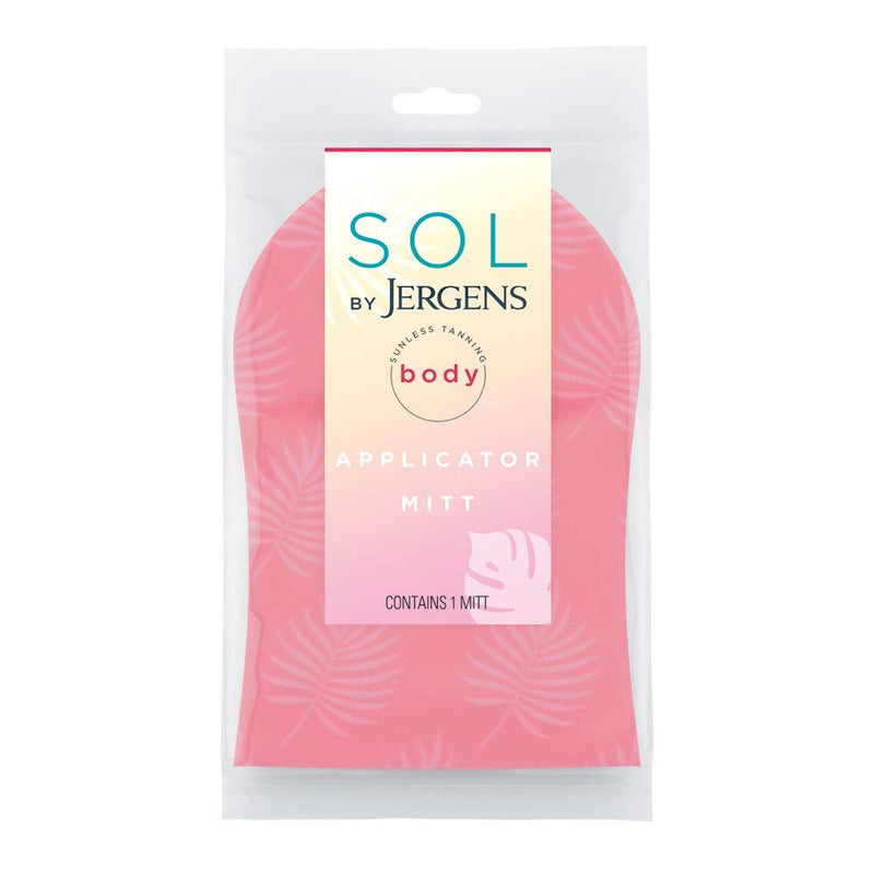 SOL by Jergens Self Tanner Applicator Mitt, Flawless, Streak-free Tanning Blender Glove, Sunless Tanning, Reusable Tanning Mitt Protects Hands Jergens