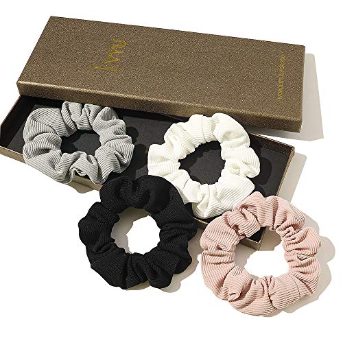 Scrunchies Hair Ties Scrunchy for Women Girls Cute Hairties for Thick Curl Hair No Crease Hair Accessories Soft Ropes Ponytail Holder No Hurt Your Hair Ivyu