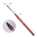 WOKOTO 6Pcs Red Wood Hand Nail Art Brush Set Carving Brush For Acrylic Nail Art Application Builder Crystal Brushes For Nails WOKOTO