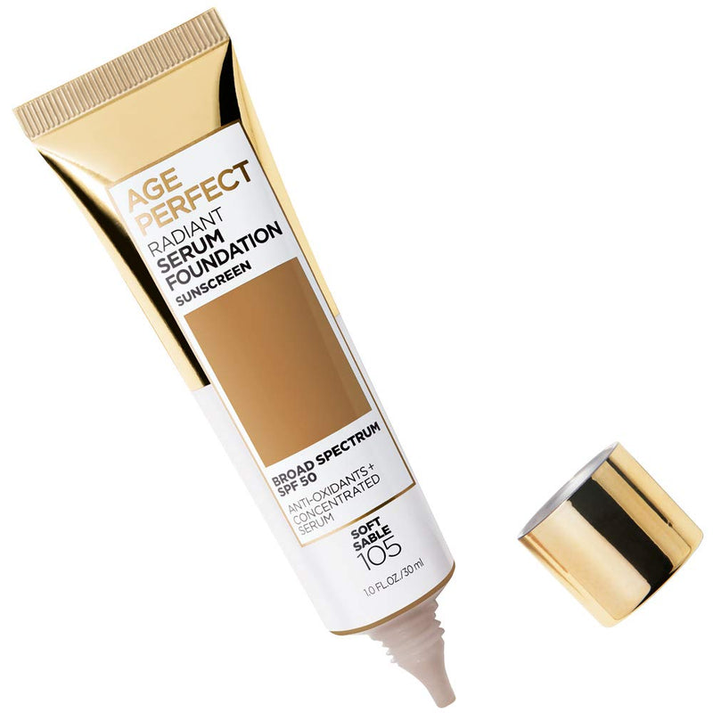 L'Oreal Paris Age Perfect Radiant Serum Foundation with SPF 50, Soft Sable, 1 Ounce L'Oreal Paris