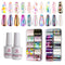 Makartt Nail Foil Nail Art Foil Glue Gel with Rose Flowers Metal Foil Stickers Set Nail Prints Transfer Tips Foil Kit Nail Art Accessories Manicure DIY 15ML 20PCS (2.5cm100cm) Nail Lamp Required Makartt