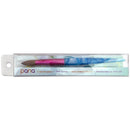 PANA USA Kolinsky 3D Acrylic Nail Brushes with Liquid Glitter Handle Stainless Steel - Rainbow Glitter Color, Size 4 - For Professional Acrylic Powder Liquid Manicure Pedicure PANA