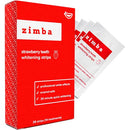 Zimba Teeth Whitening Strip, 28 Non-Sensitive White Strips Teeth Whitener for Tooth Whitening, Helps Remove Smoking Coffee Soda Wine Stain, 28 Strips (14 Stain Removal Treatments) (Strawberry, 1 Pack) Zimba