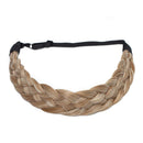 Braided Headband Hair Chunky Braided Headband Plaited Hair Band Wide Plaited Braids Elastic Stretch Braid Hairband Synthetic Hairpiece For Girls And Women (Large-five strands braided, 27/613) S-noilite Store