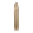 20 PCS Tape In Human Hair Extensions Double Side Tape Seamless Skin Weft Invisible Hair Extensions Hightlight Balayage Natural Silk Straight For Women (14'',40g/20pcs,