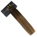 Ugeat 14Inch Keratin I Tip Hair Extensions Human Hair Balayage Brown I Tip Hair Extensions