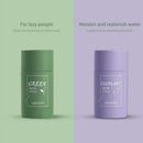 2PCS Green Tea/Eggplant Purifying Clay Stick Mask, Face Moisturizes Oil Control, Deep Clean Pore, Blackhead Remover Acne Deep Cleansing, Improves Skin for Women Men (Green Tea Mask/Eggplant Mask) WEISPO
