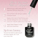 Tammy Taylor Glass Slipper No Wipe Gel Top Coat Nail Polish, Professional UV/LED Quick Cure Manicure Finish, Non Yellowing, No Chip, High Gloss Clear Gel Polish for Acrylic Tips and Gelegance Infinity Warehouse