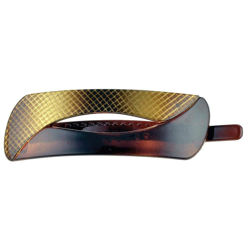 Camila Paris CP2676 French Hair Barrette Clip for Girls Metal Free Closure, Tortoise and Gold, Strong Hold Grip Hair Clips for Women, No Slip Durable Styling Girls Hair Accessories, Made in France Camila