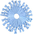 Light Blue Hair Ties Knotted Ribbon Elastic Ponytail Holders Bracelets - 25 Count Cyndibands