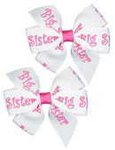 Small Baby Hair Clips,Toddler Hair Clips-2ct 3" Hair Bows for Girls-Grosgrain Ribbon No Slip Grip Metal Barrettes for Girls Teens Toddlers Kids Women,Baby Girl Hair Accessories (Big Sister) HipGirl
