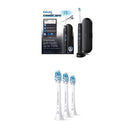 Philips Sonicare ProtectiveClean 5100 Electric Rechargeable Toothbrush with Genuine Philips Sonicare Optimal Gum Health Replacement Toothbrush Heads, Black 3-pk Philips Sonicare