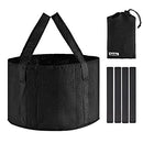 Beinilai 20L Collapsible Bucket Foot Bath Basin, Portable Foot Soak Tub with Handle, Foot Tub for Soaking Feet, Multi Functions for Travel Foot Spa, Camping washing, Storage Bucket, Black Beinilai