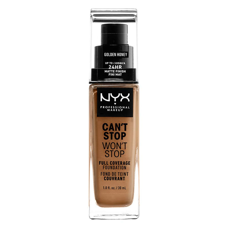 NYX PROFESSIONAL MAKEUP Can't Stop Won't Stop Foundation, 24h Full Coverage Matte Finish - Golden Honey NYX PROFESSIONAL MAKEUP